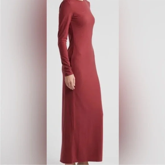 Reformation Tommi Like New Long Sleeve Red Maxi Dress Stretchy Size XS - Picture 4 of 11